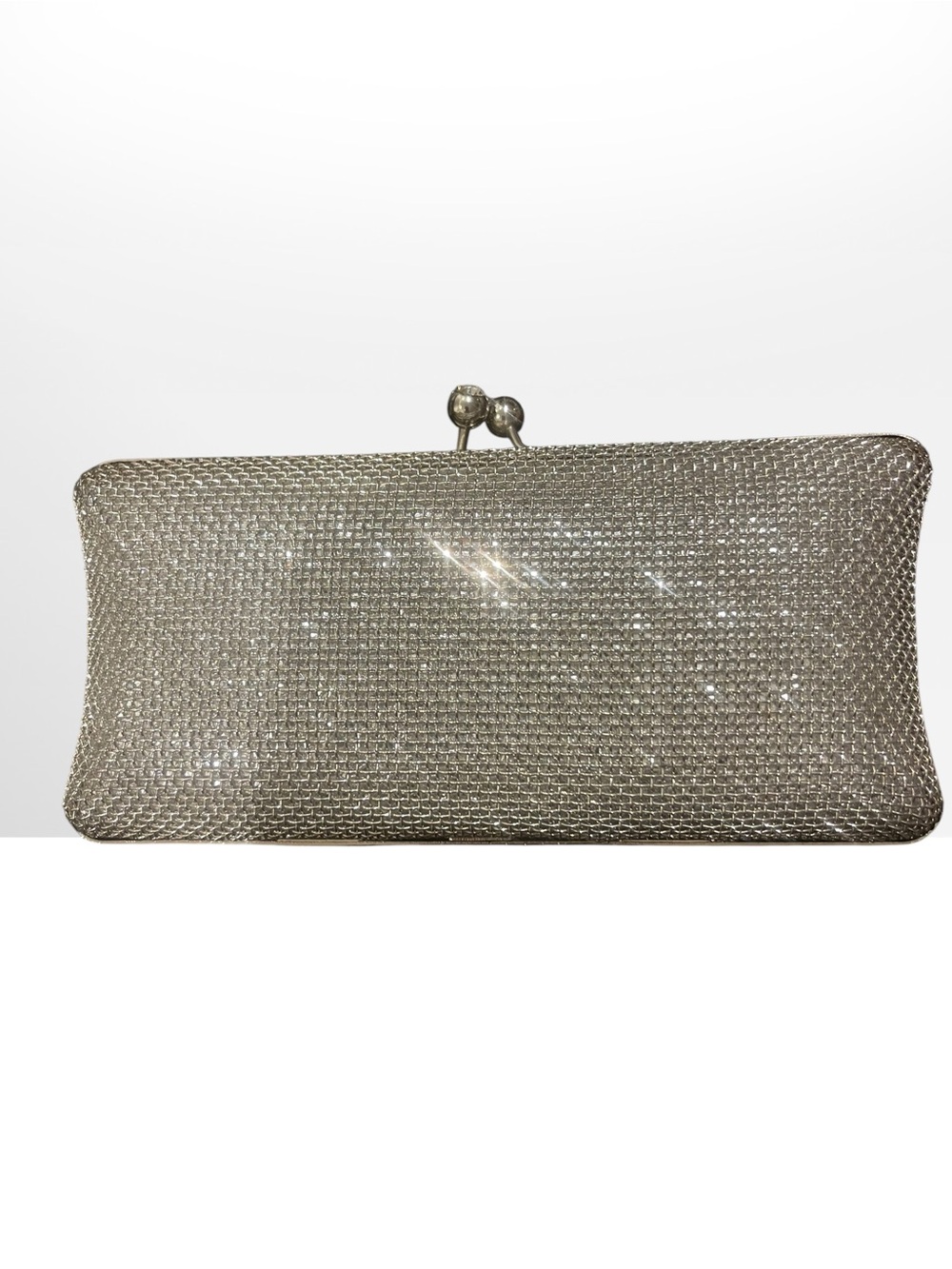 Silver Mesh Evening Clutch - Sparkling Wristlet